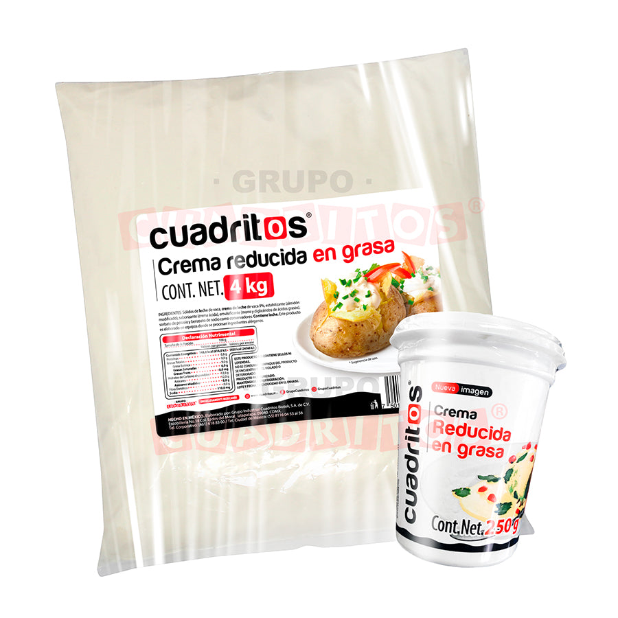 Crema reducida en grasa Cuadritos