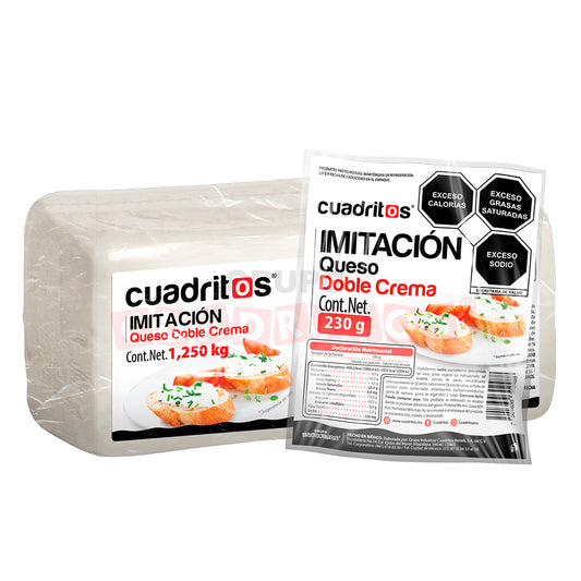 Queso Doble Crema Cuadritos