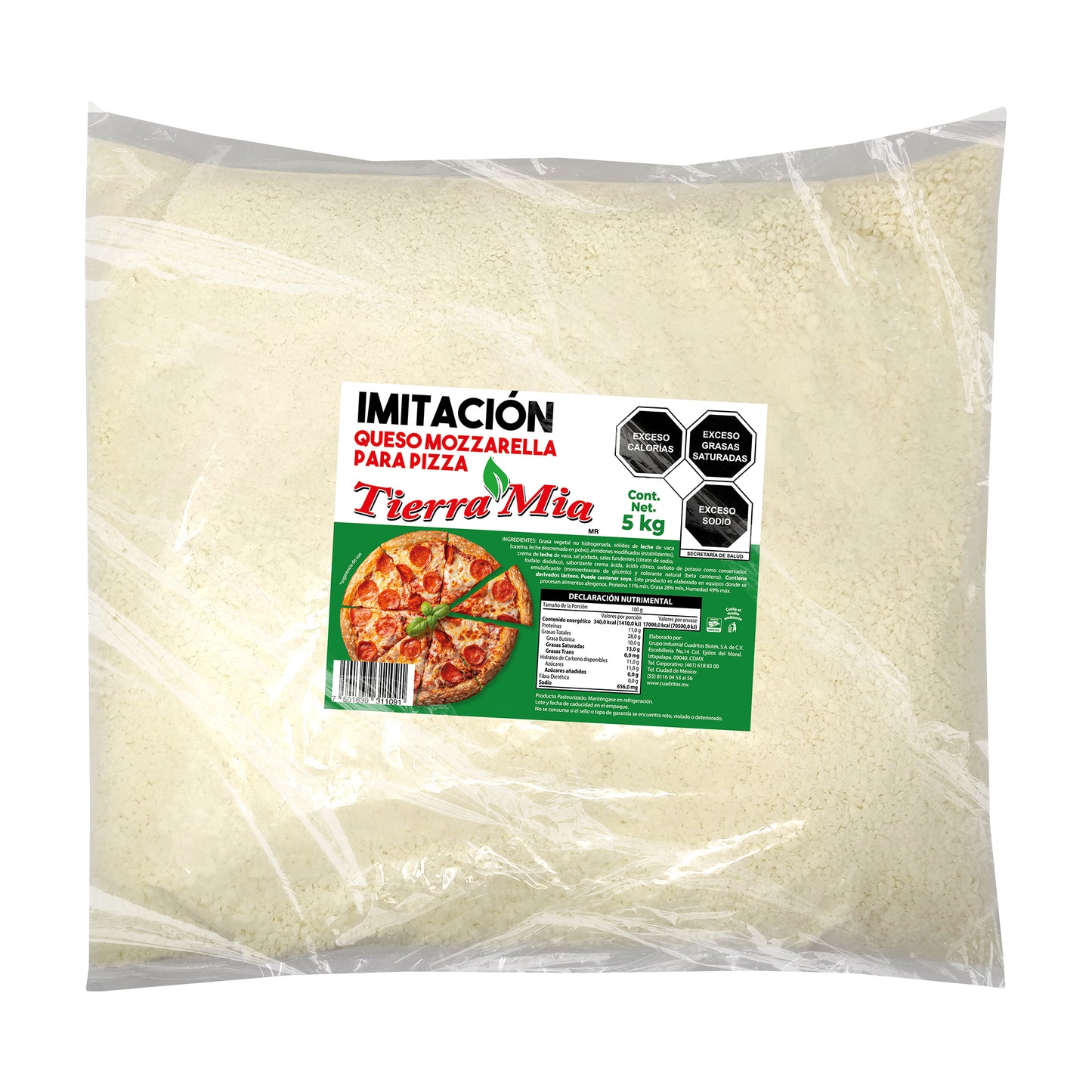 Queso Mozzarella Cubicado Tierra Mia