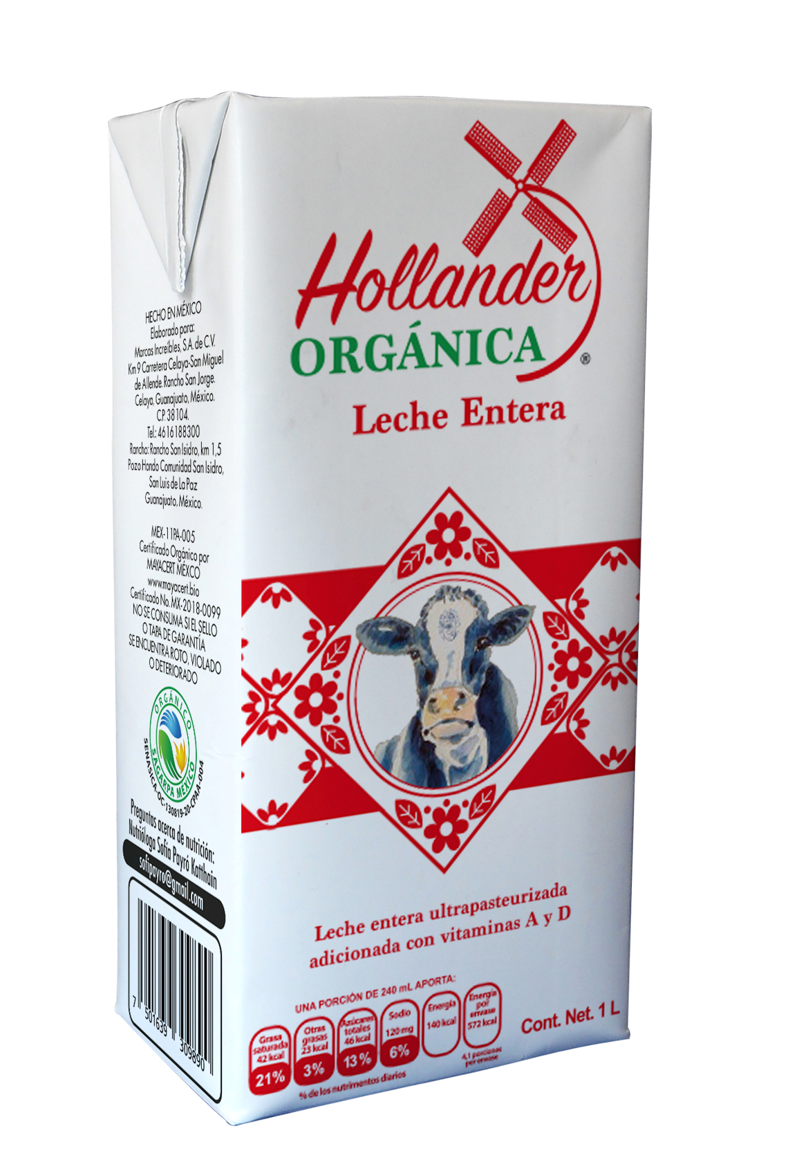 Leches Orgánicas Tetra Pak Hollander