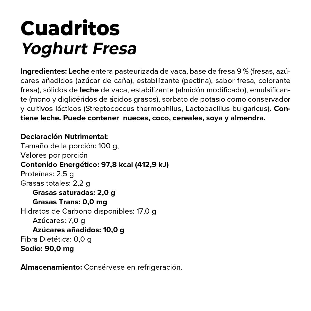 Yoghurt con fruta