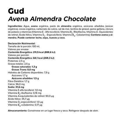 Bebida Avena Almendra Chocolate