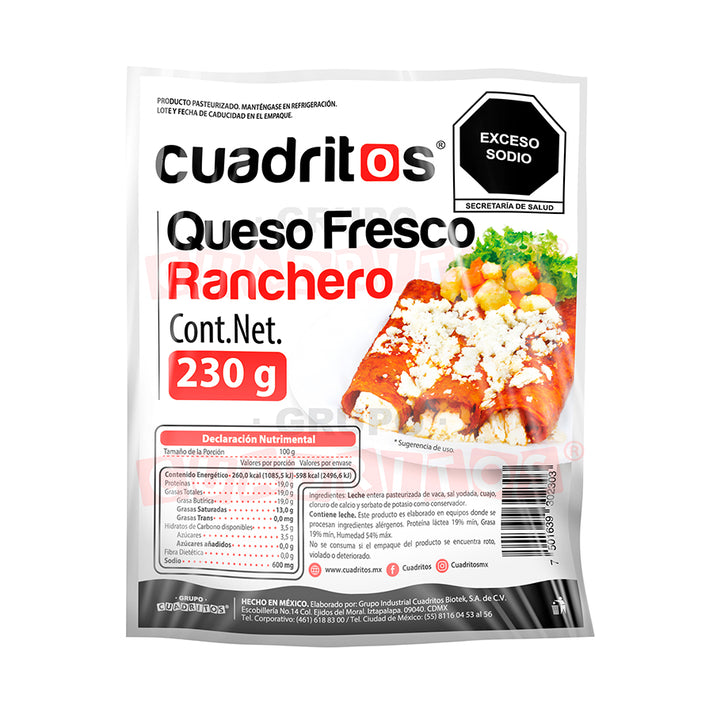 Queso Ranchero Cuadritos Grupo Cuadritos